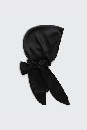 Kitsch - Black Satin Sleep Cap - 1pc