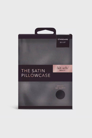 Kitsch - Charcoal Satin Pillowcase - 1pc (2 sizes)