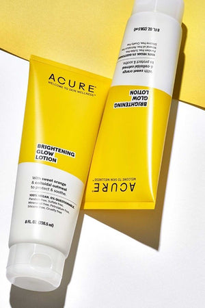 Acure brightening Glow lotion Orange and oatmeal Dry skincare Australian