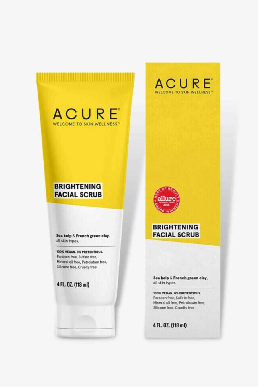 Acure beauty brightening facial scrub Body care Beauty award allure 2016