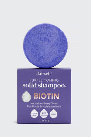 Kitsch - Shampoo & Conditioner - Purple Toning Solid Bar with Biotin - 1pc