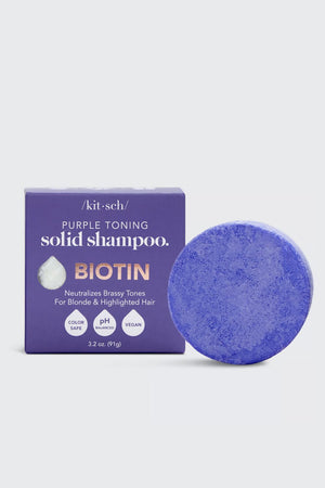 Kitsch - Shampoo & Conditioner - Purple Toning Solid Bar with Biotin - 1pc