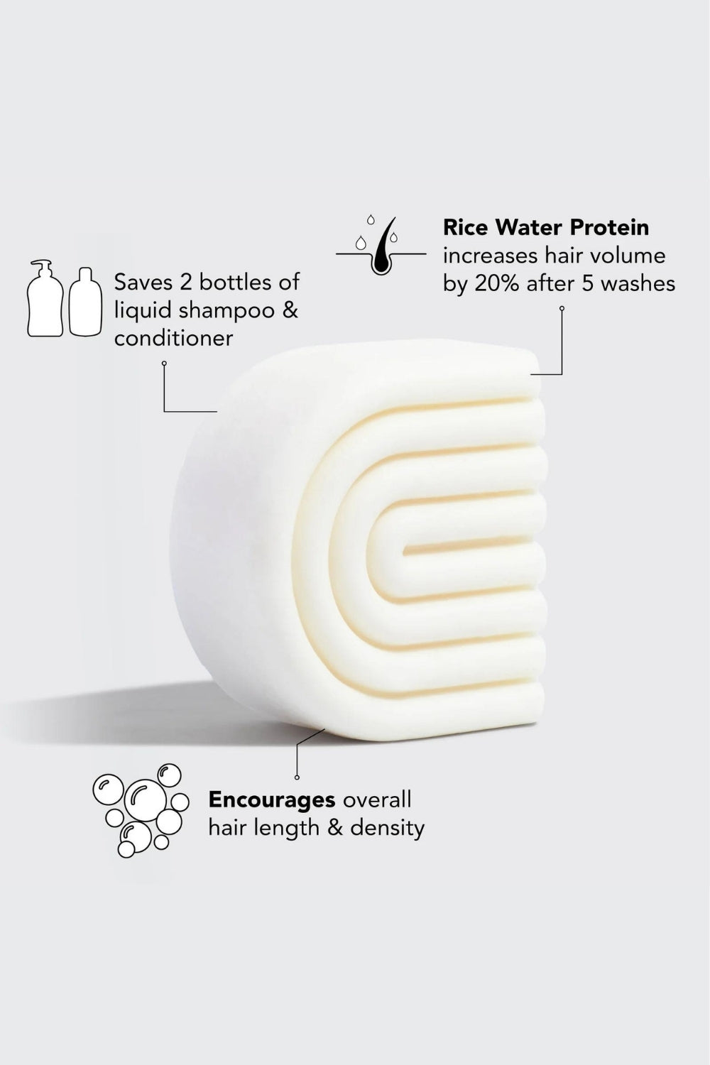 Kitsch - Shampoo & Conditioner - Rice Water Protein Bar (Hair Growth) -1pc