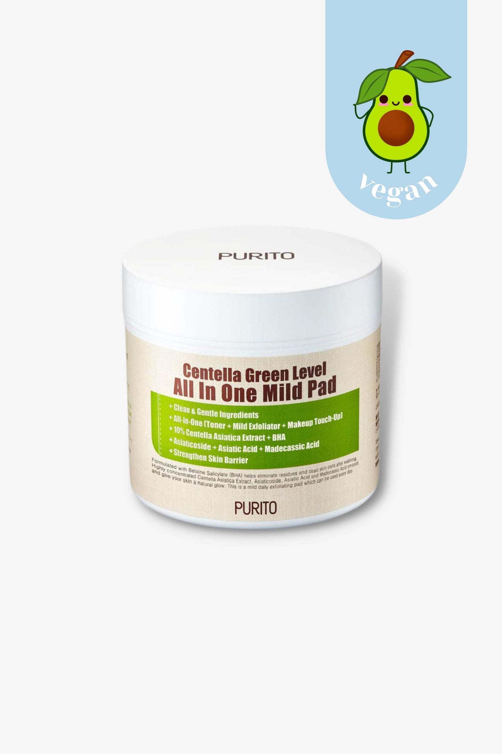 Purito - Centella Green Level All In One Mild Pad - 70pcs