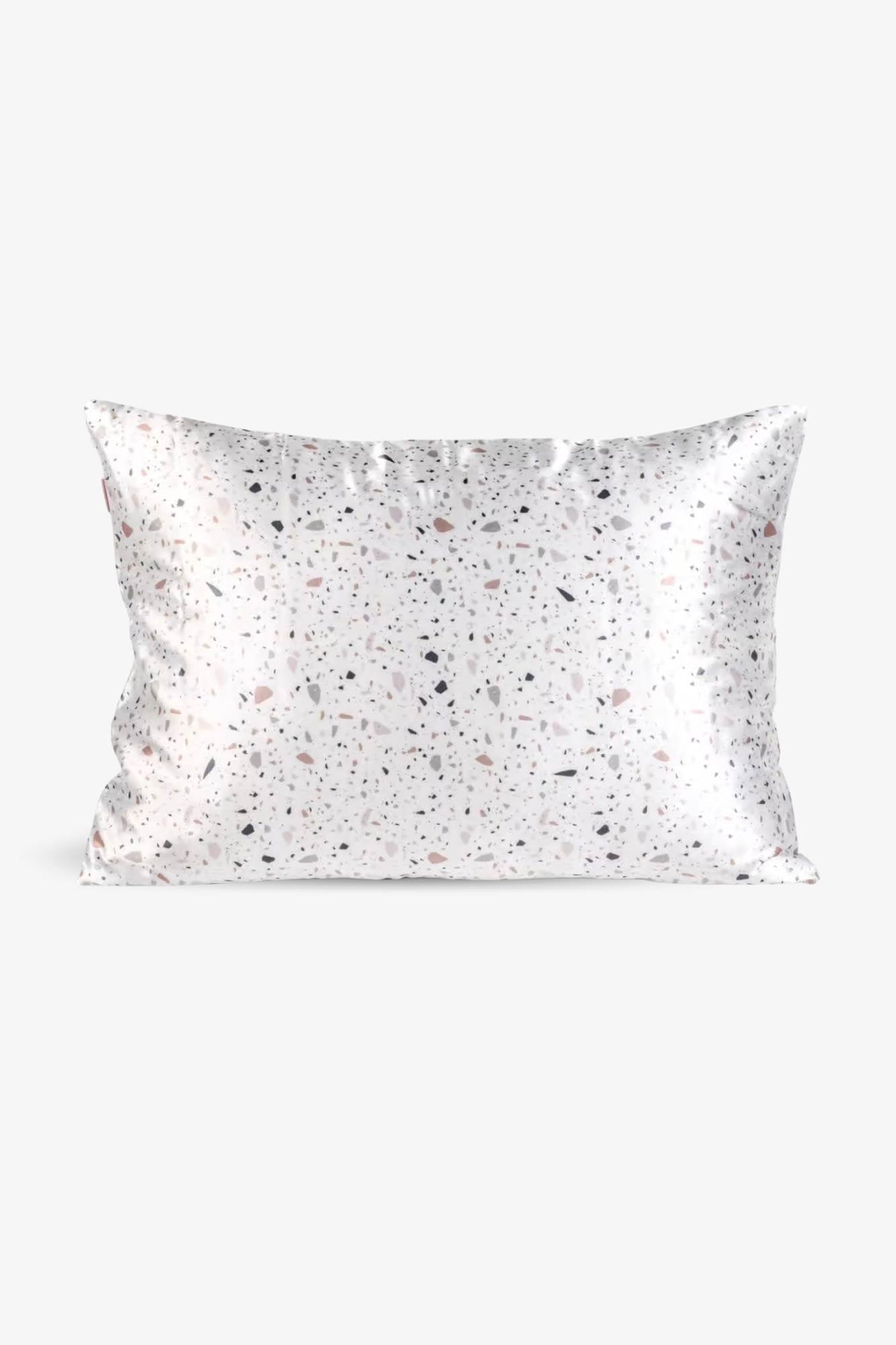 Kitsch - White Terrazzo Satin Pillowcase - 1pc