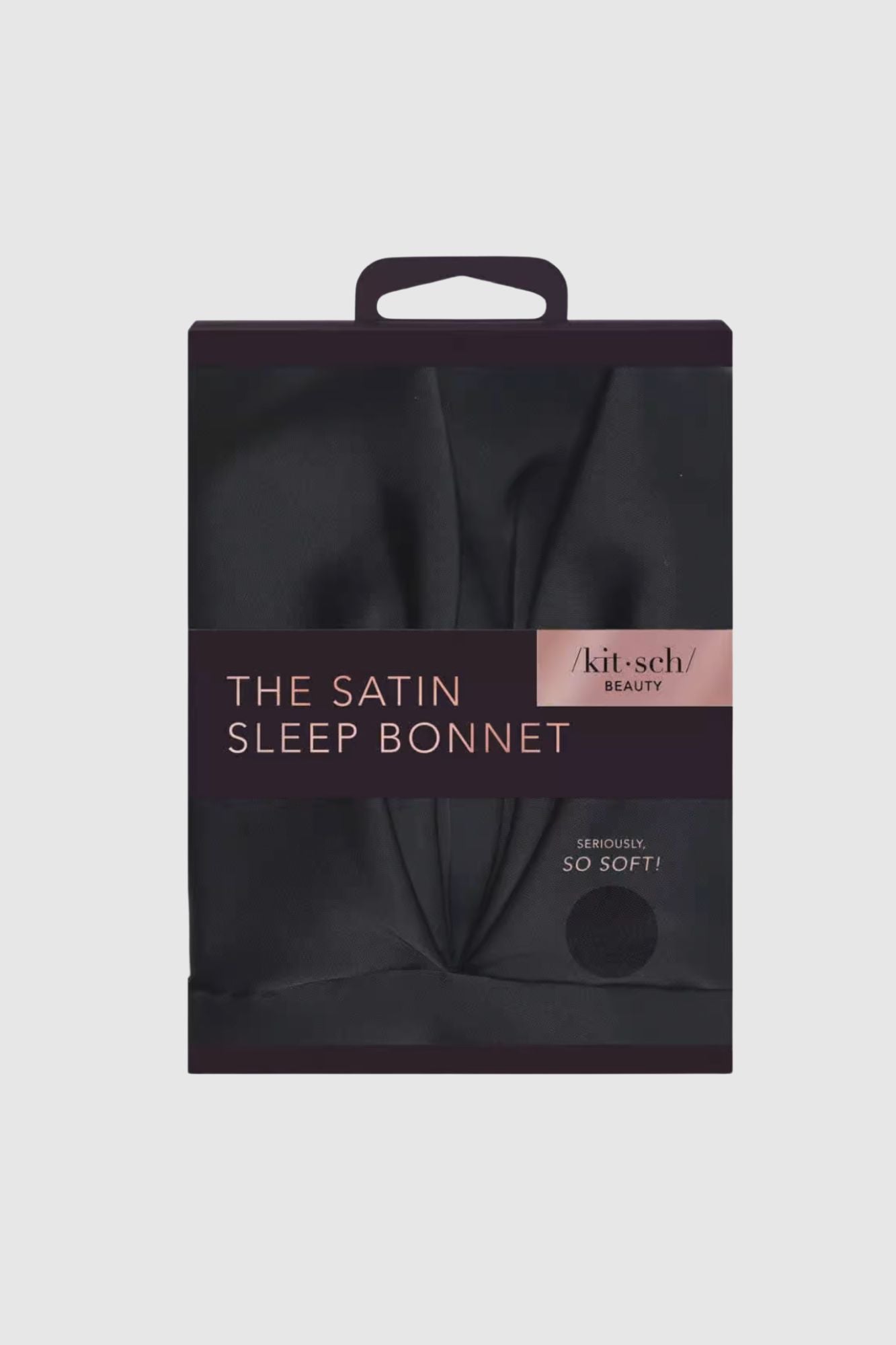 Kitsch - Black Satin Sleep Bonnet - 1pc