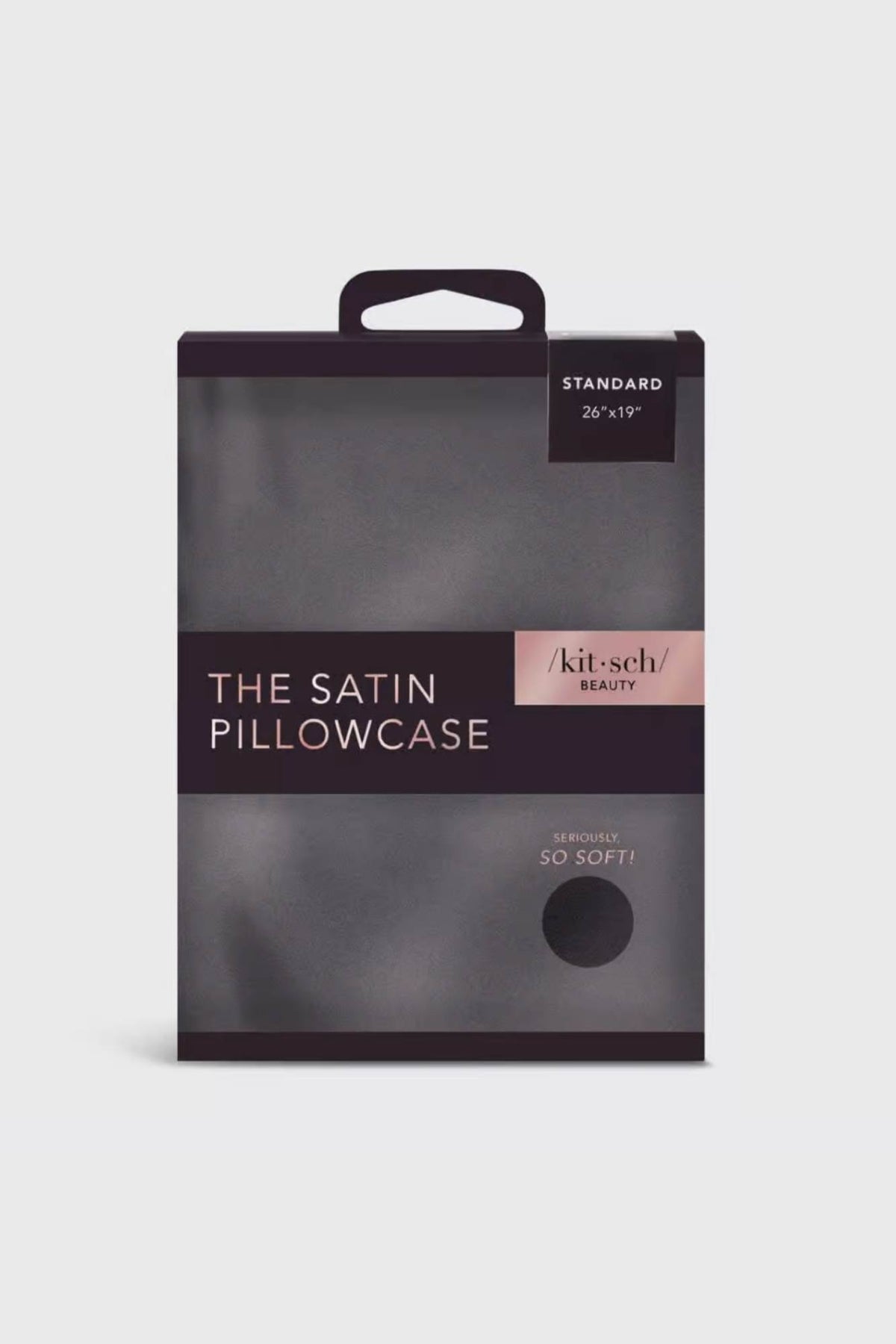 Kitsch - Charcoal Satin Pillowcase - 1pc (2 sizes)