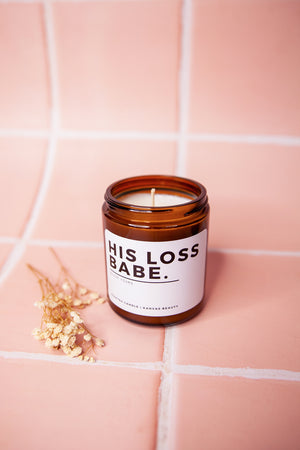 His Loss Babe, Never Yours - 3 Tier Scented Candle
