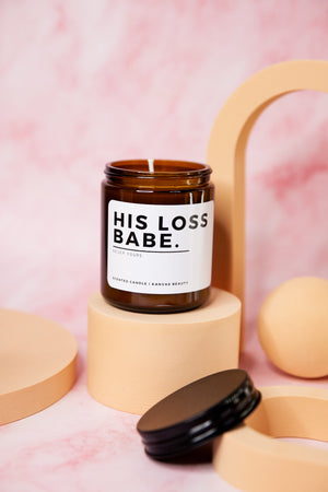 His Loss Babe, Never Yours - 3 Tier Scented Candle