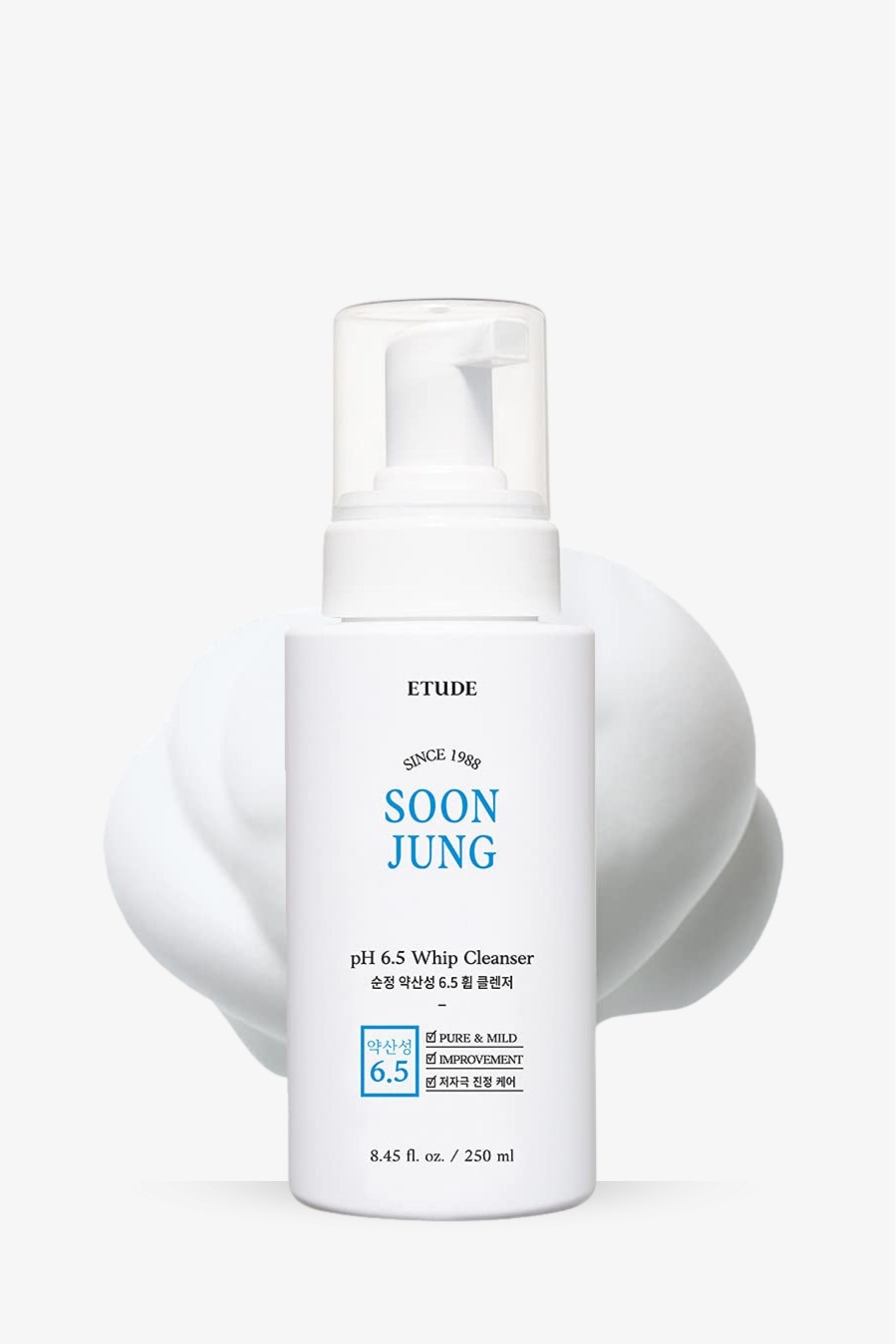 Etude House - Soon Jung pH 6.5 Whip Cleanser - 150ml / 250ml