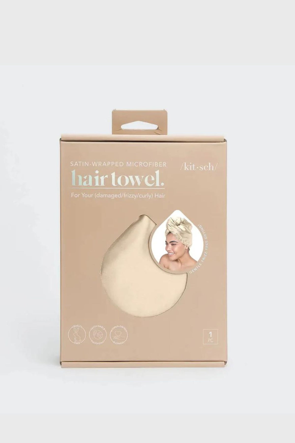 Kitsch - Satin Quick Dry Hair Towel - 1pc (2 colours)