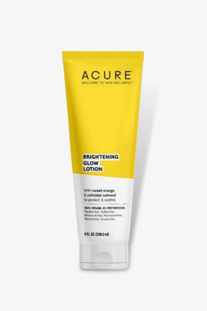 Acure brightening Glow lotion Orange and oatmeal Dry skincare Australian