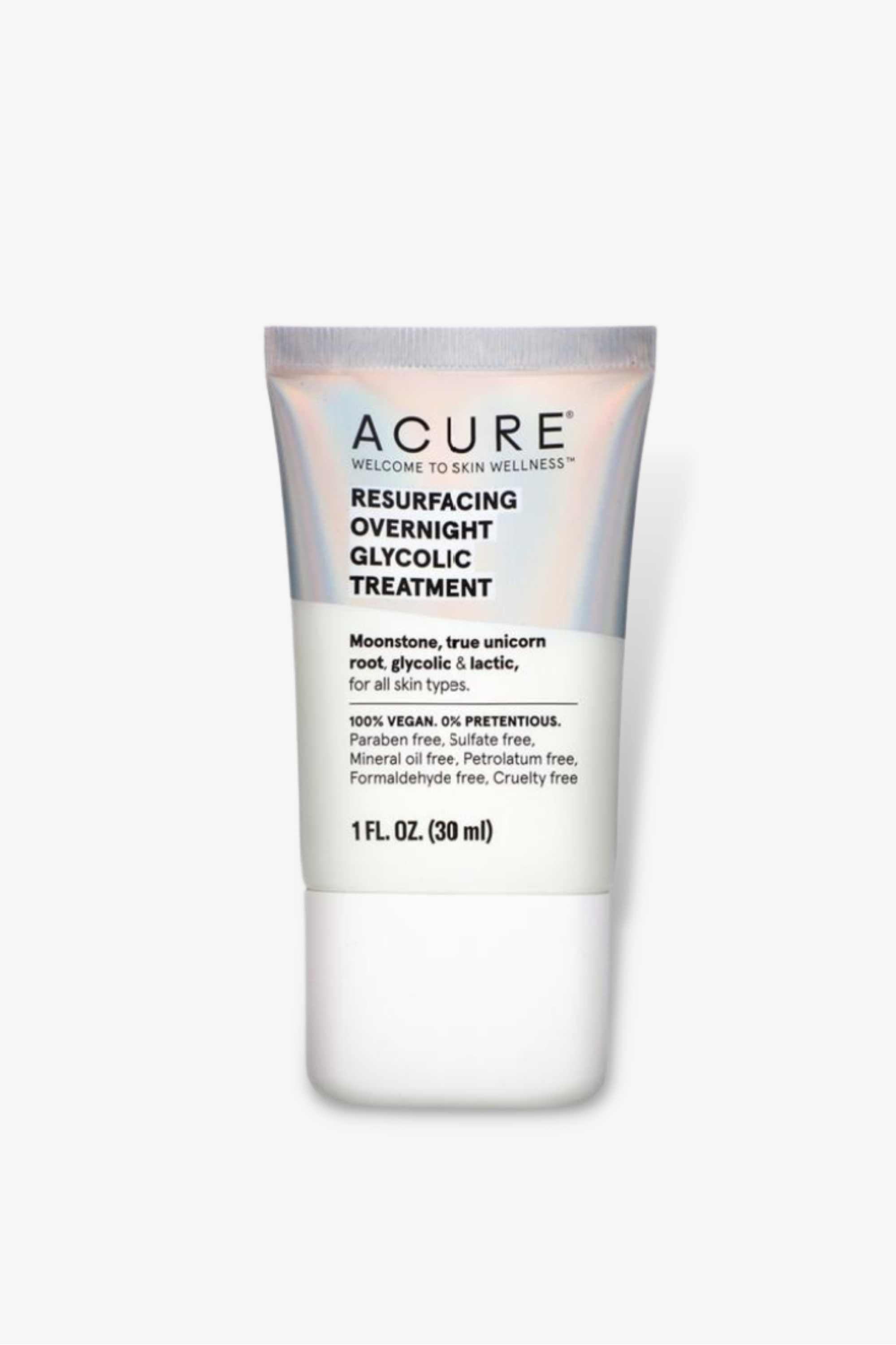 Acure - Resurfacing Overnight Glycolic Treatment - 30ml